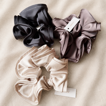 Neutral Mega Satin Scrunchie