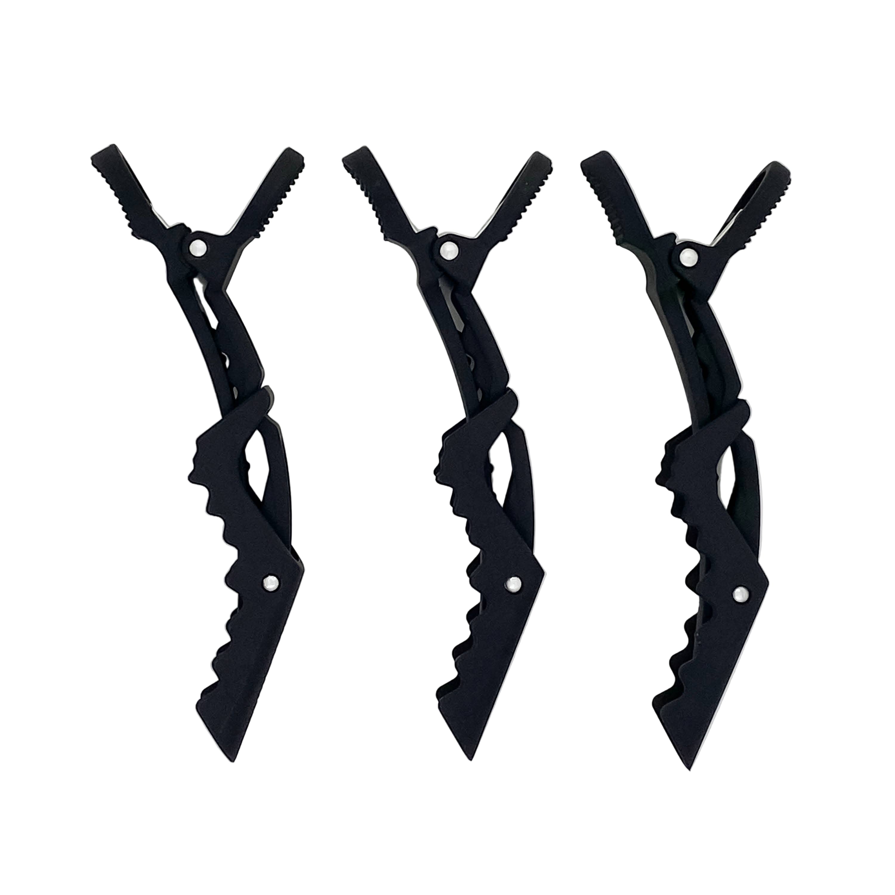 No Slip Crocodile Clip 3pc - Black