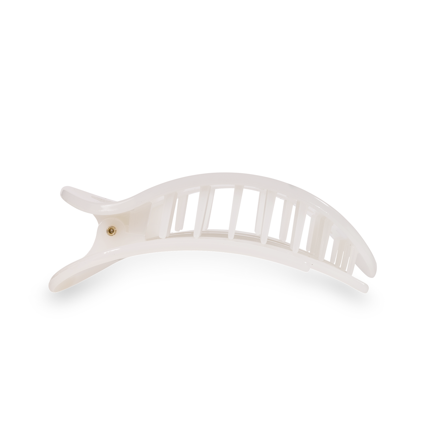 Round Flat Hair Clip | Coconut White