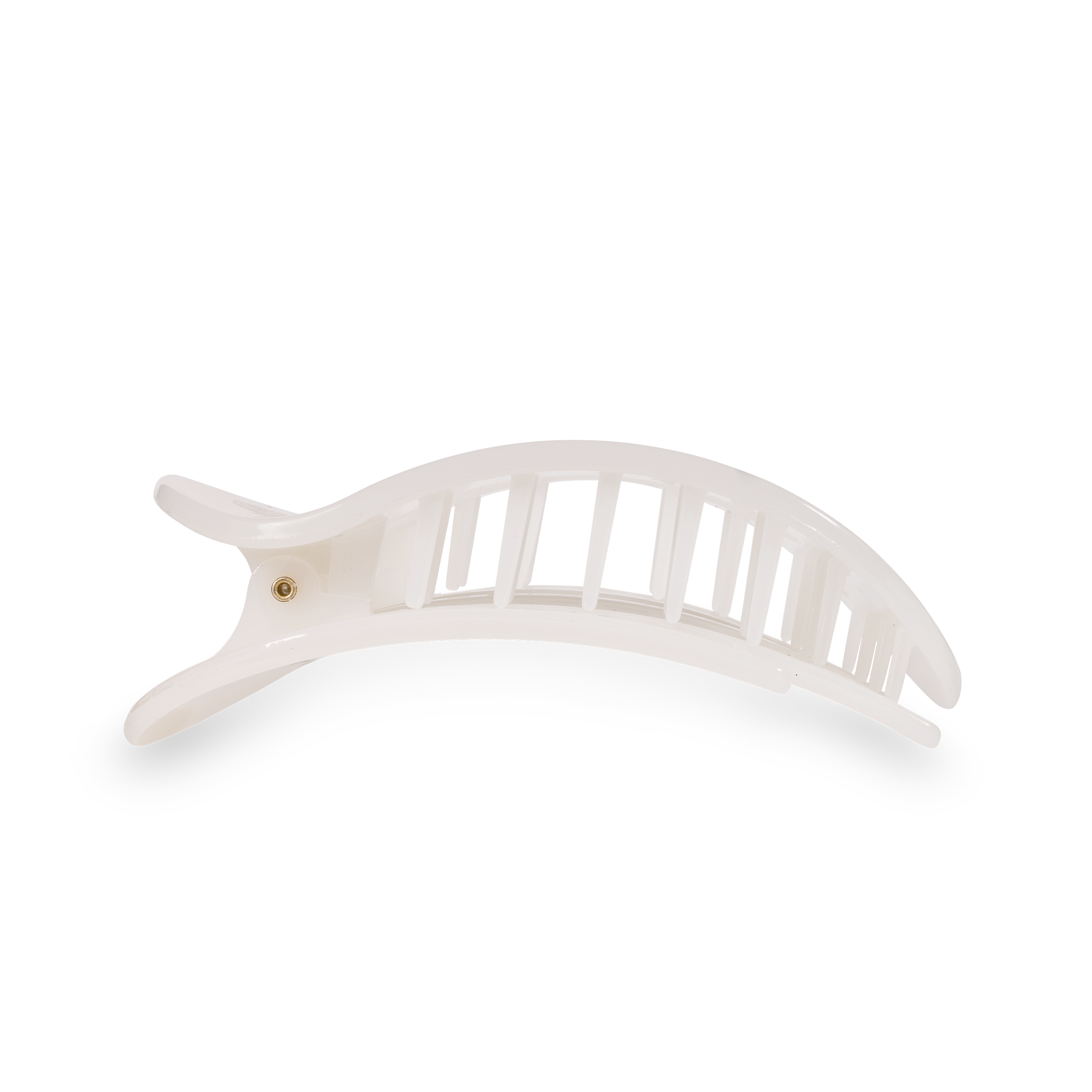 Round Flat Hair Clip | Coconut White