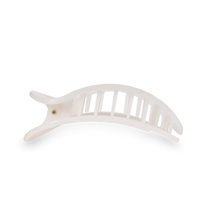 Round Flat Hair Clip | Coconut White