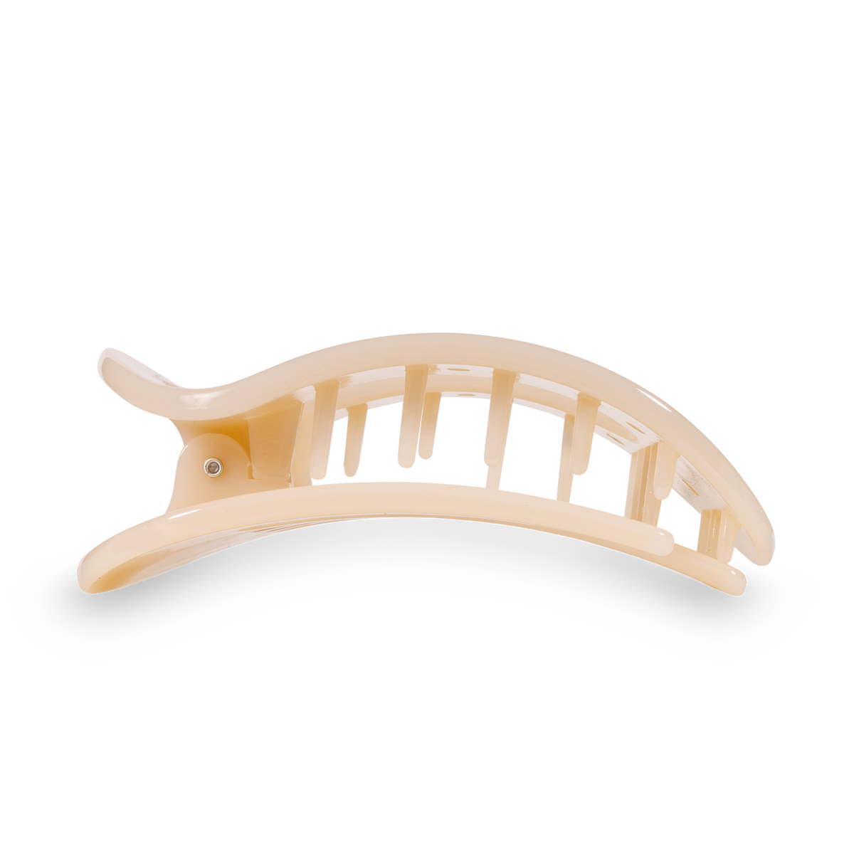 Flat Round Hair Clip | Large | Almond Beige