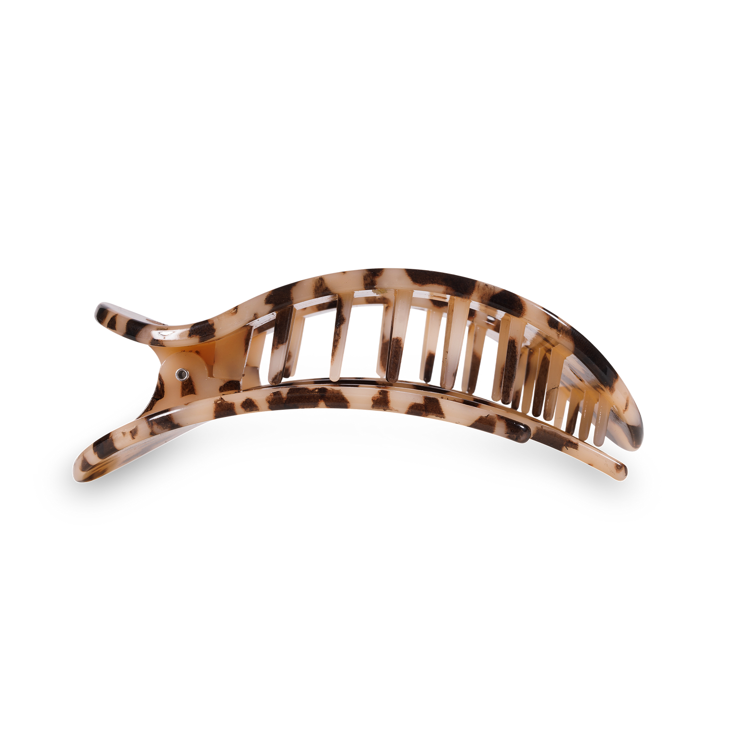 Flat Round Hair Clip| Large | Blonde Tortoise