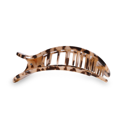 Flat Round Hair Clip| Large | Blonde Tortoise