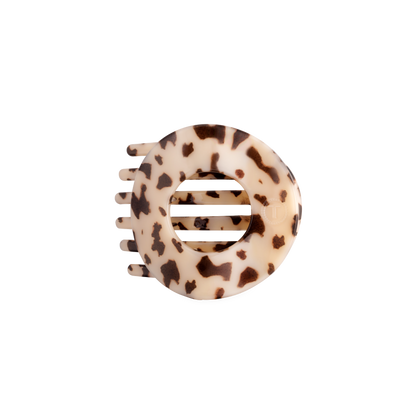 Flat Circle Hair Clip | Medium | Blonde Tortoise