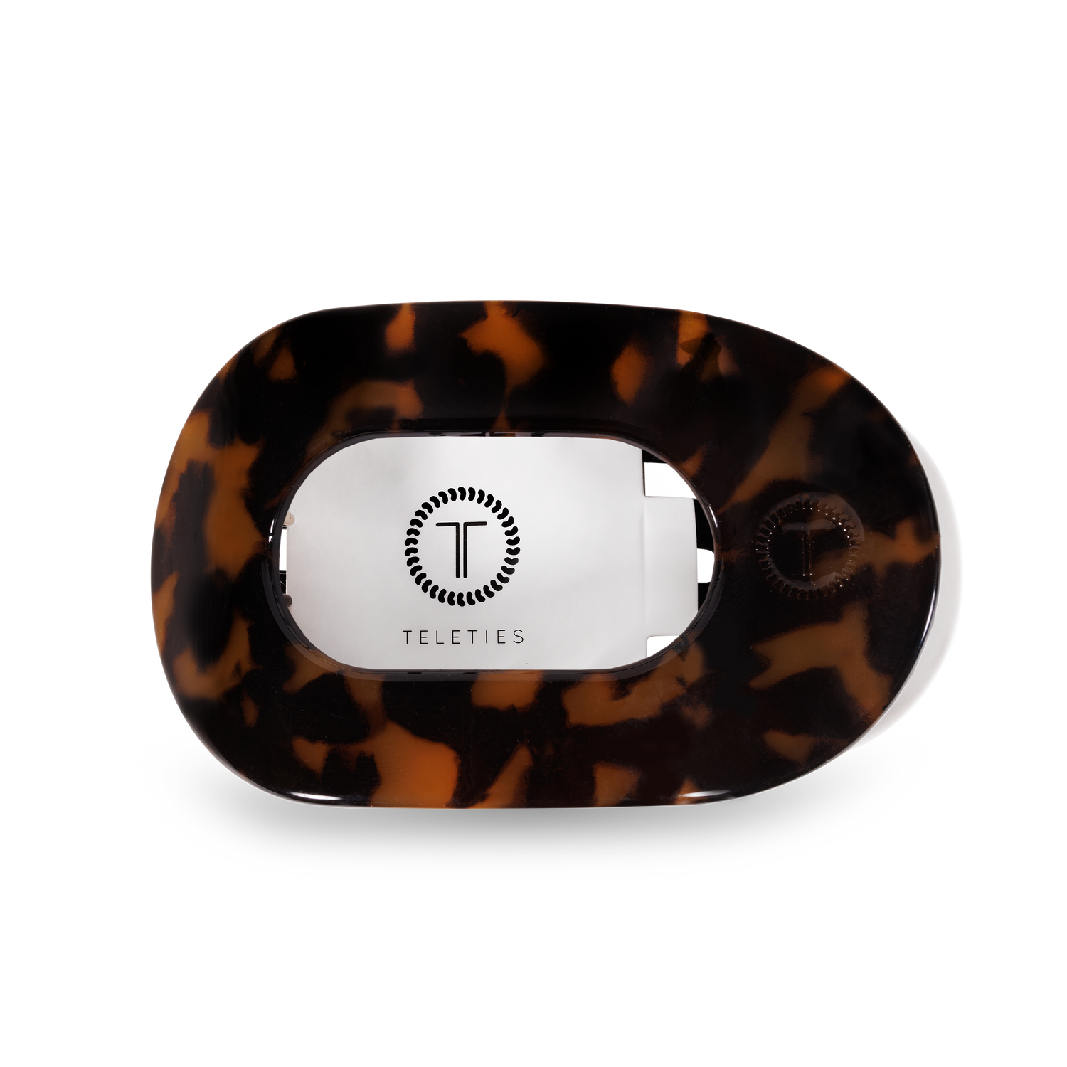 Flat Round Hair Clip | Tortoise