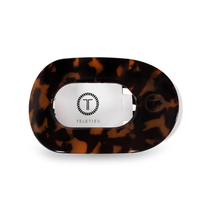 Flat Round Hair Clip | Tortoise