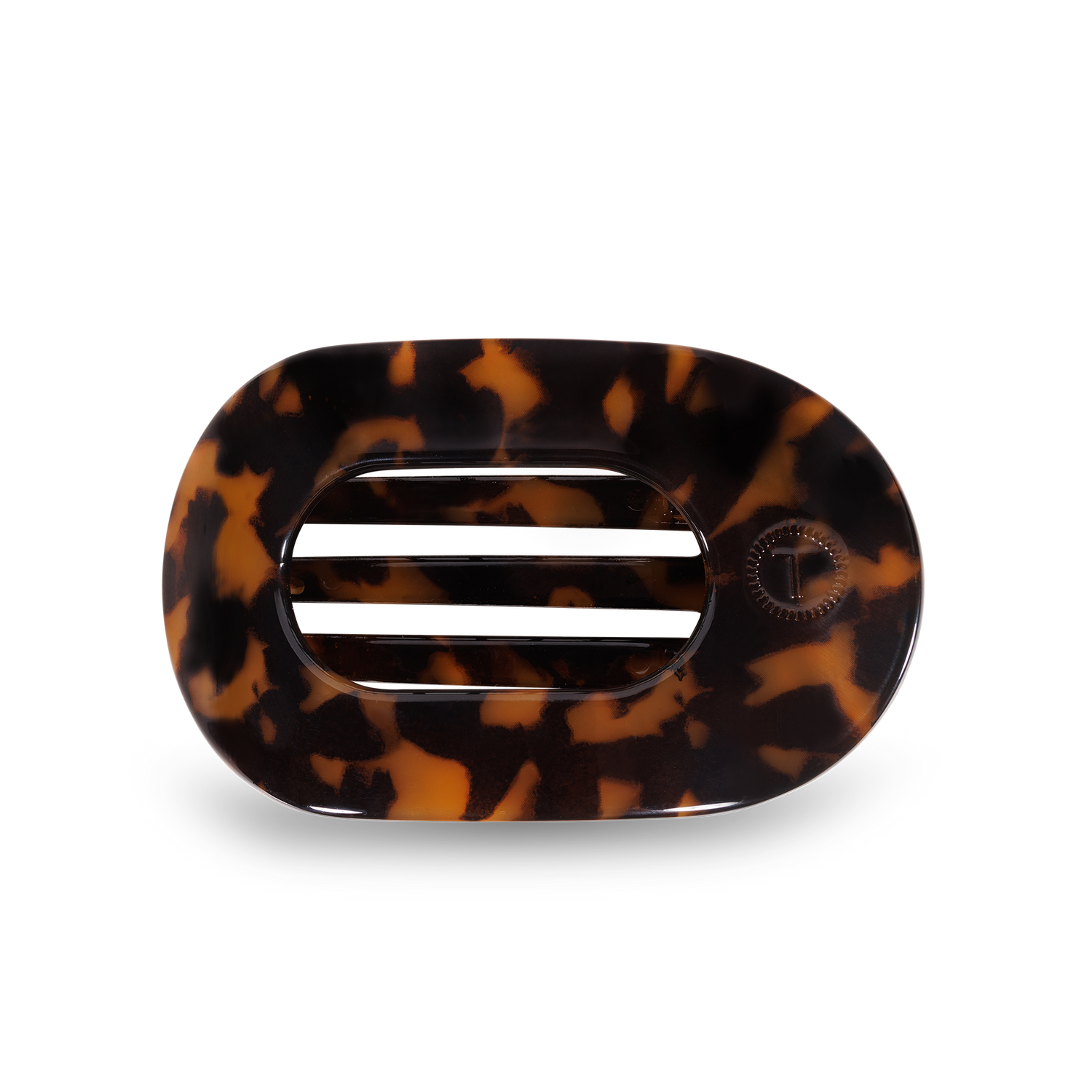 Flat Round Flat Hair Clip | Small | Tortoise