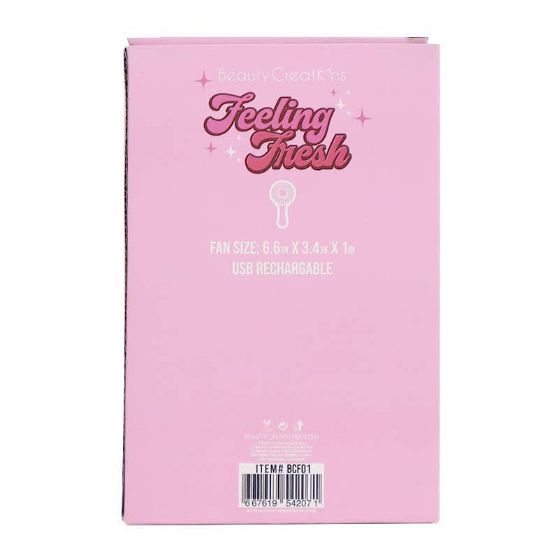 Beauty Creations BCF01 Portable Fan Feeling Fresh Pink - 6pc