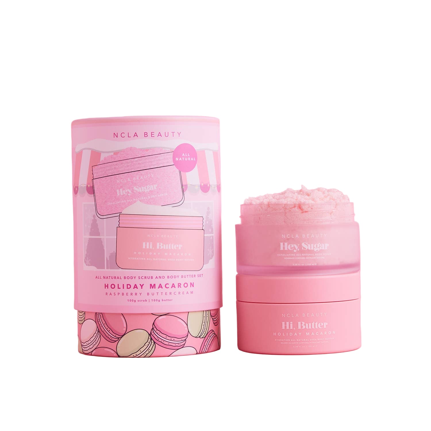 Holiday Macaron Body Scrub + Body Butter Holiday Gift Set