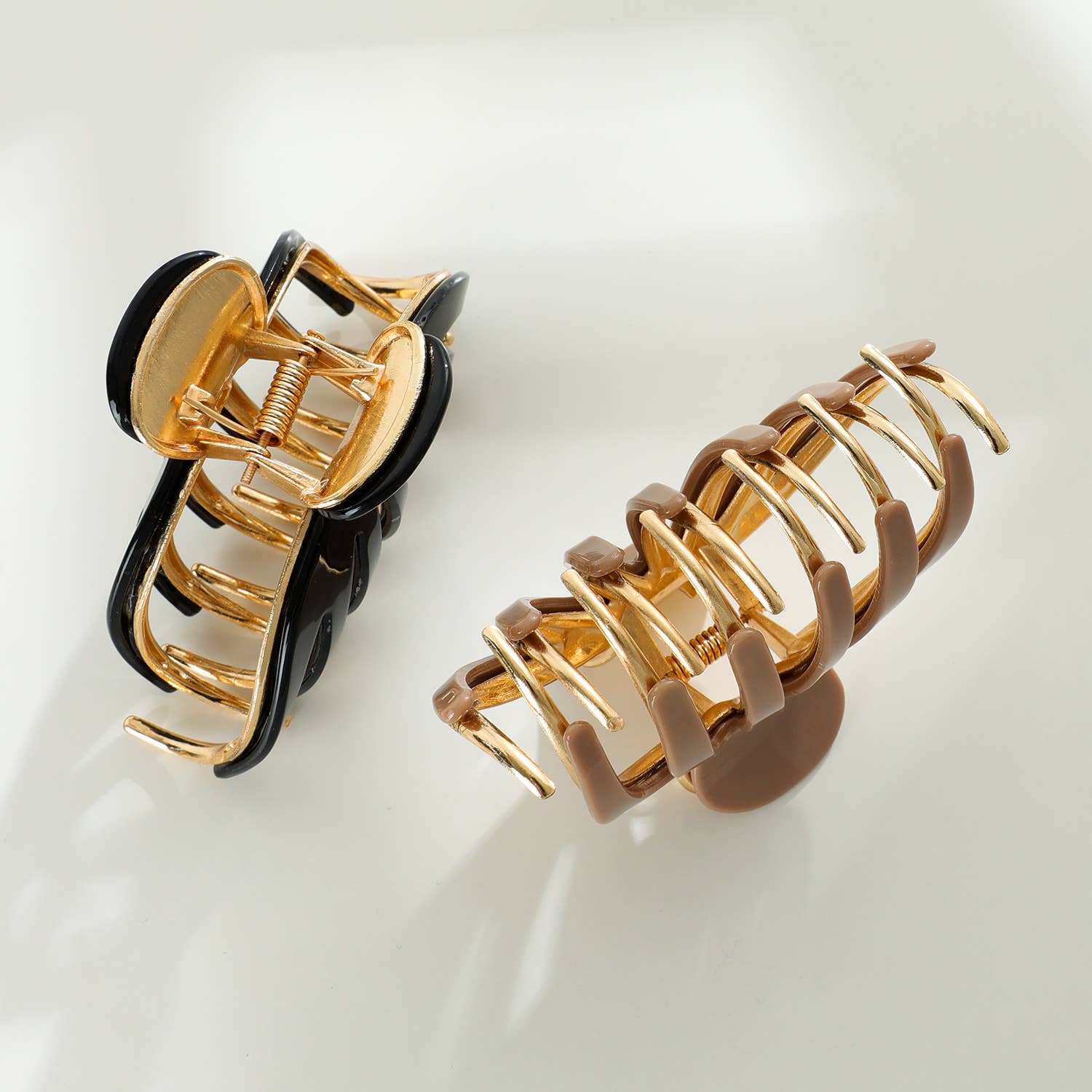 Hailey Large Gold Metal Octopus Claw Clip