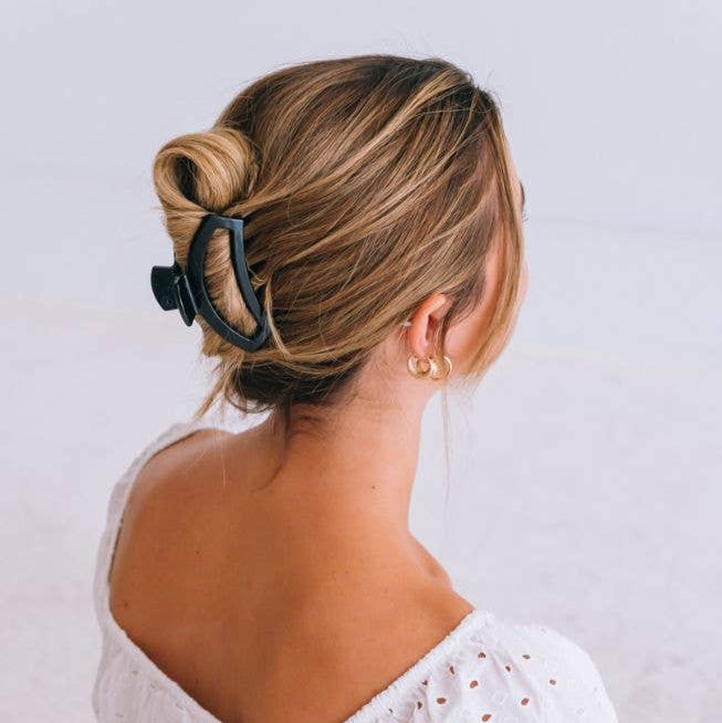 Open Hair Clip | Large | Jet Black