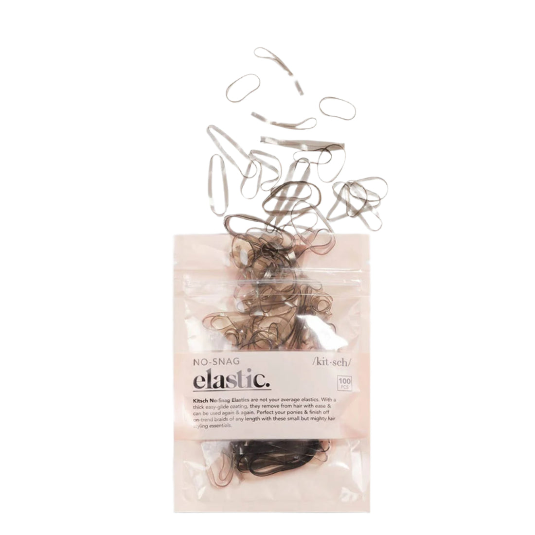 No-Snag Elastic 100pc - Brown
