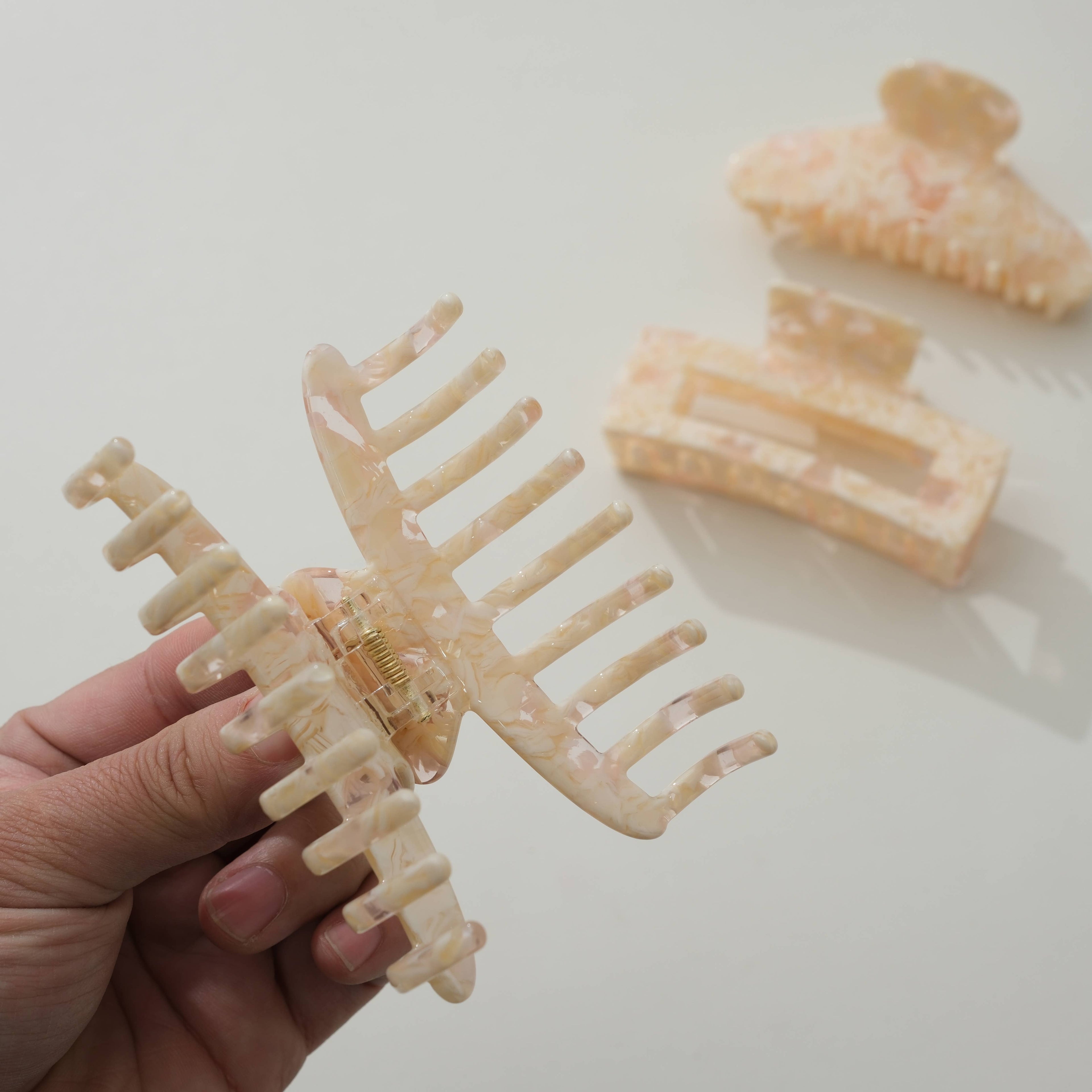 Peach Blossom Claw Clip