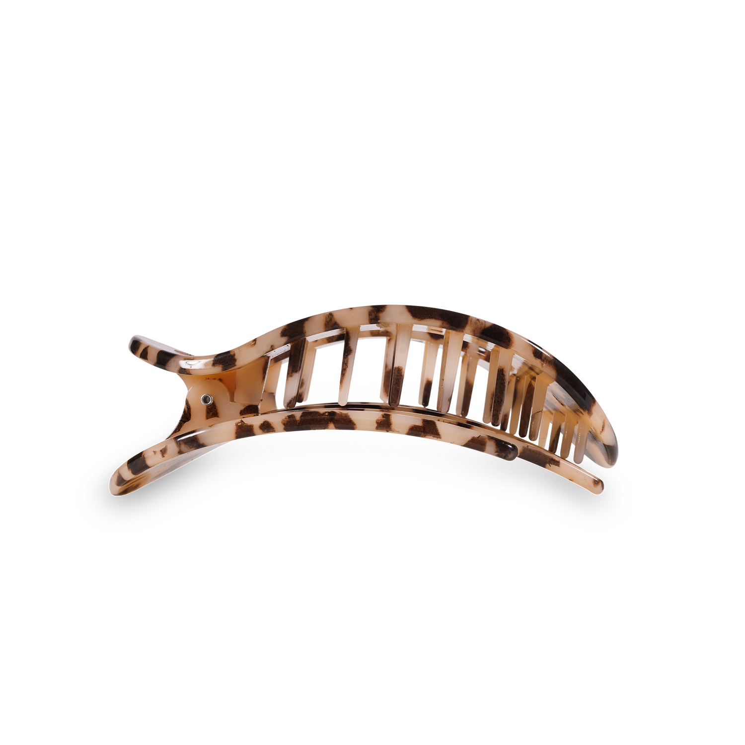 Flat Round Hair Clip | Blonde Tortoise