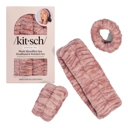 Spa Headband and Wristlets 3pc Set - Terracotta