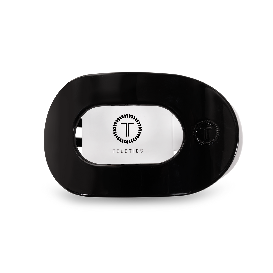 Flat Round Hair Clip | Jet Black