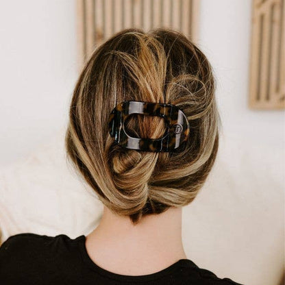 Flat Round Flat Hair Clip | Small | Tortoise