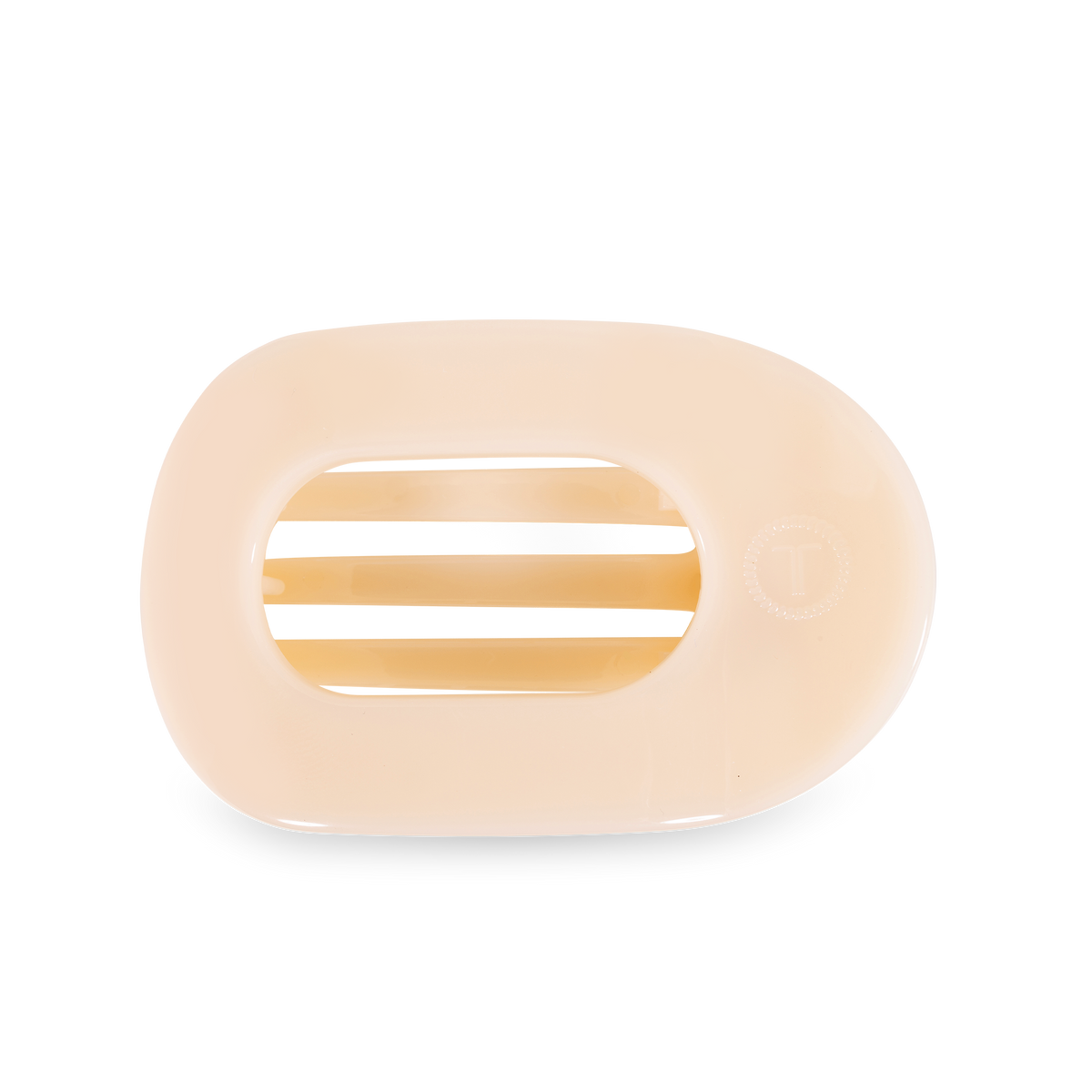 Flat Round Hair Clip | Large | Almond Beige