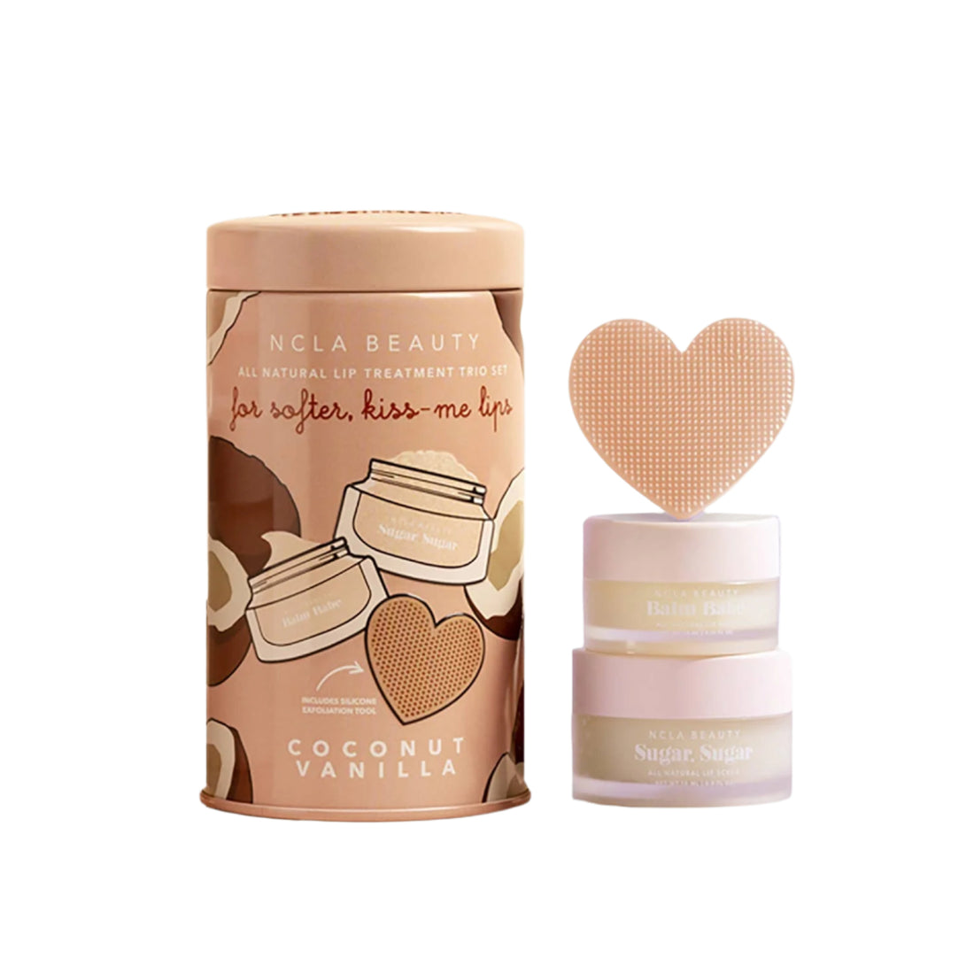Coconut Vanilla Lip Care Set + Lip Scrubber