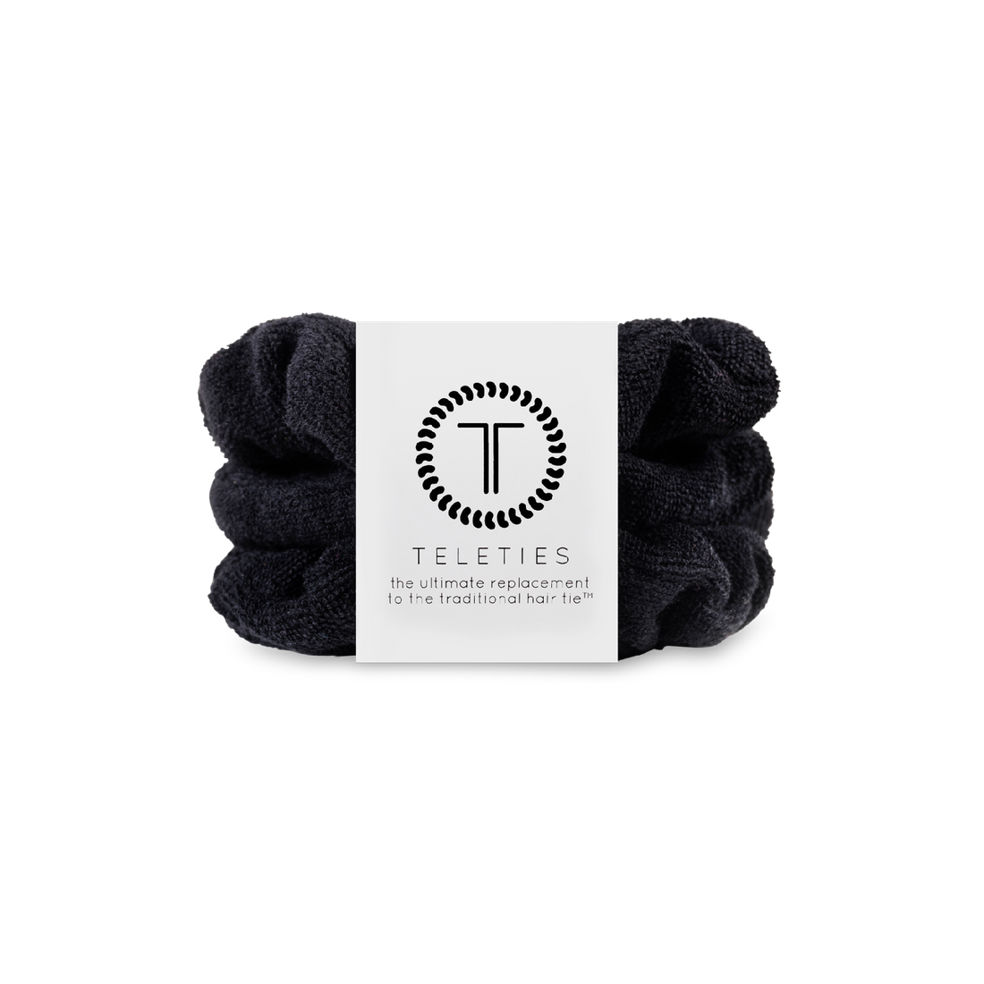 Terry Cloth Hair Scrunchie | Black