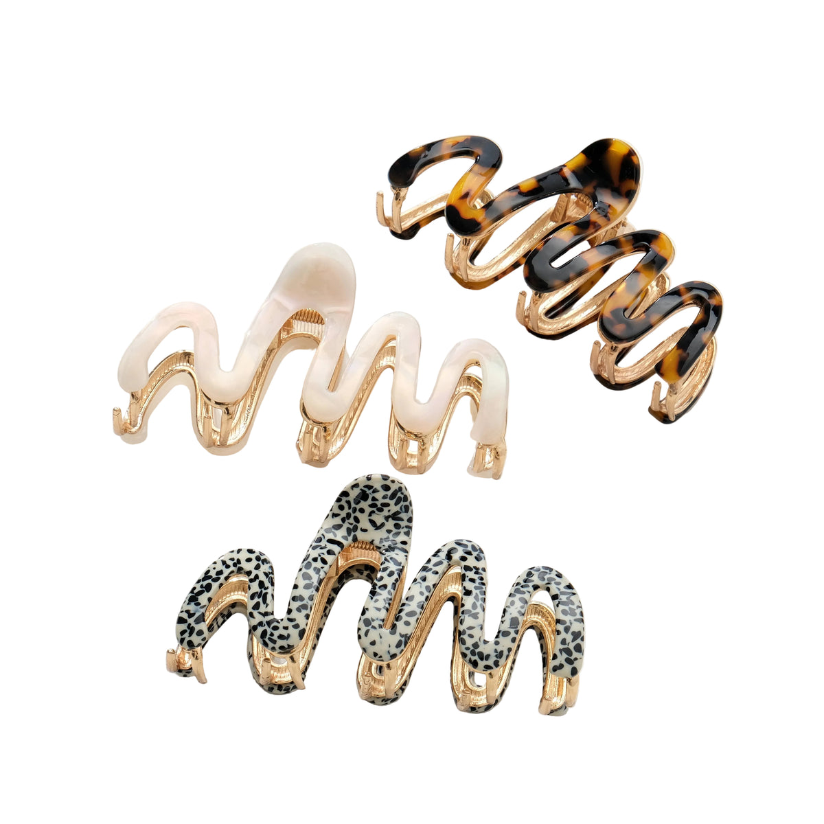 Willow | Large Squiggle Metal Claw Clip