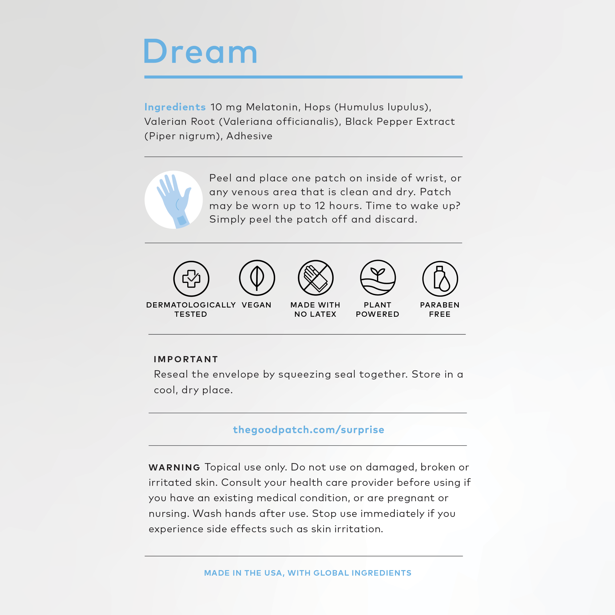 Dream Wearable Wellness Patch