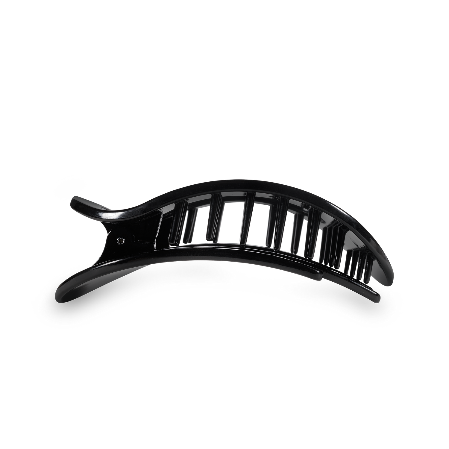 Flat Round Hair Clip | Jet Black