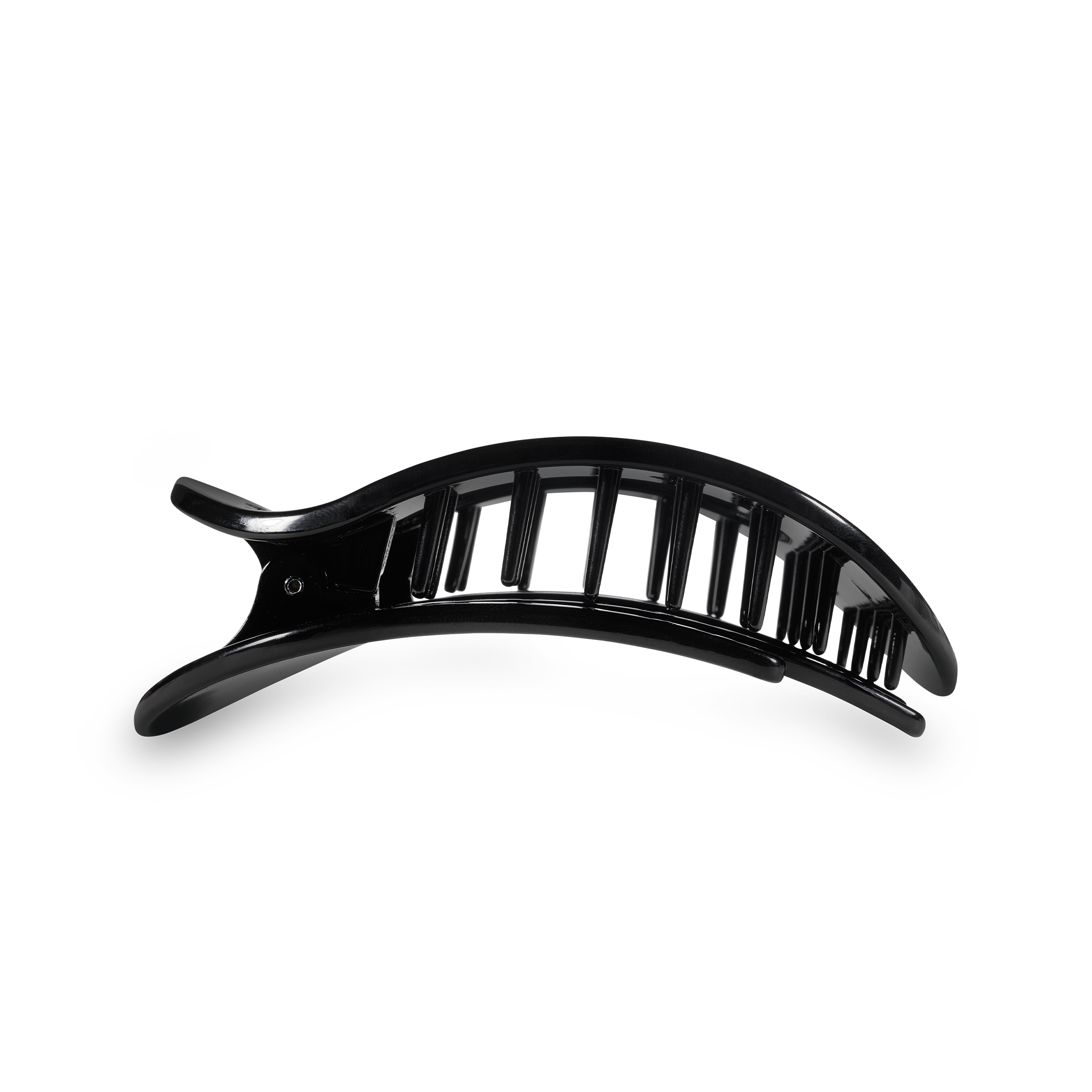 Flat Round Hair Clip | Jet Black