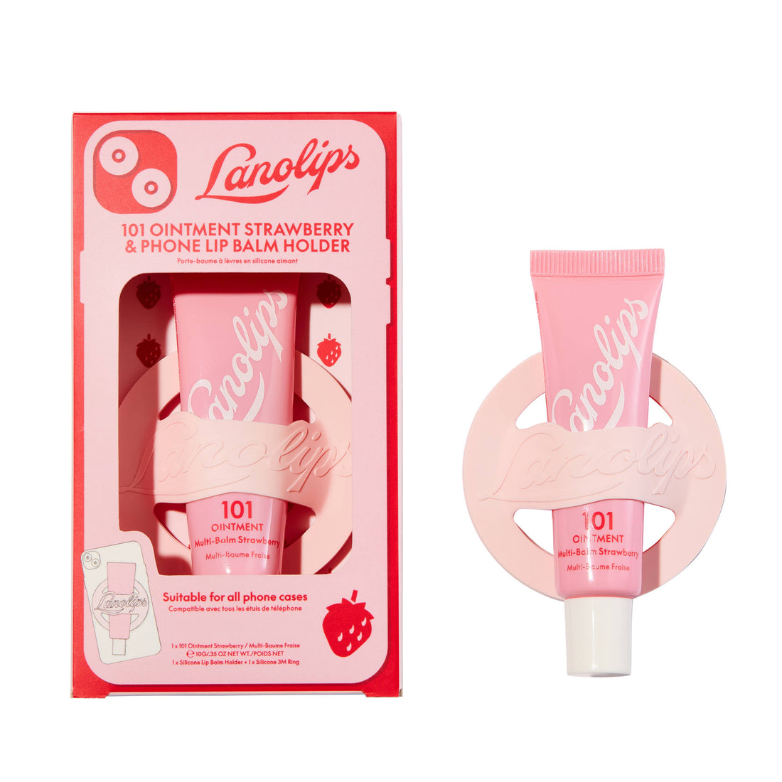 101 Ointment Strawberry &amp; Phone Lip Balm Holder