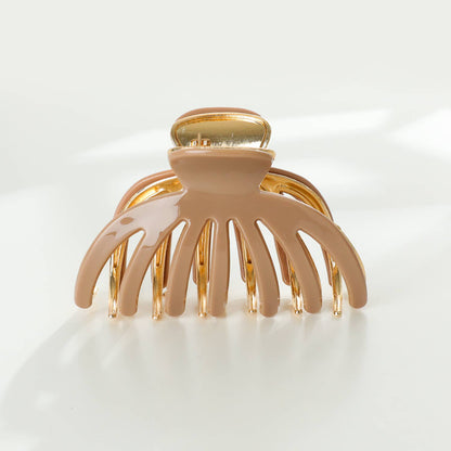 Hailey Large Gold Metal Octopus Claw Clip