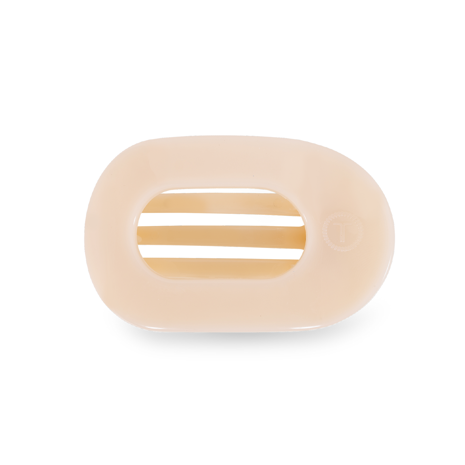 Flat Round Hair Clip | Small | Almond Beige