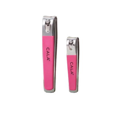 CALA 50812 Coral Soft Touch Nail Clipper Duo Set - 6 sets