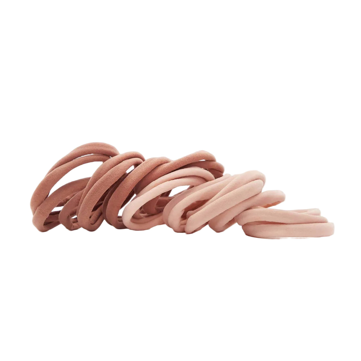 Seamless Elastic Hair Ties All Day Hold 20pc set - Blush
