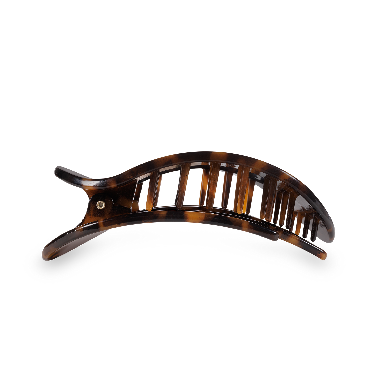 Flat Round Hair Clip | Tortoise