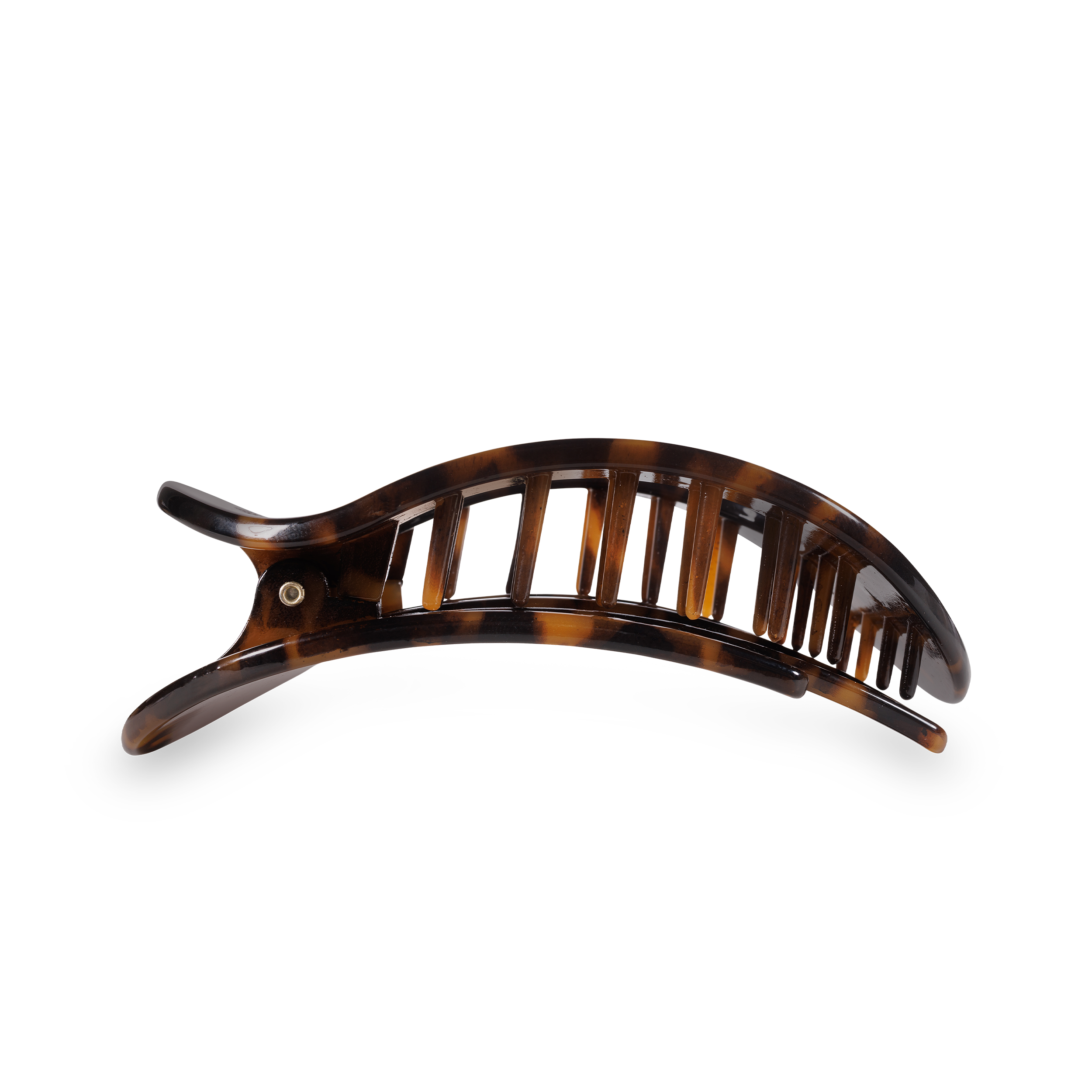 Flat Round Hair Clip | Tortoise