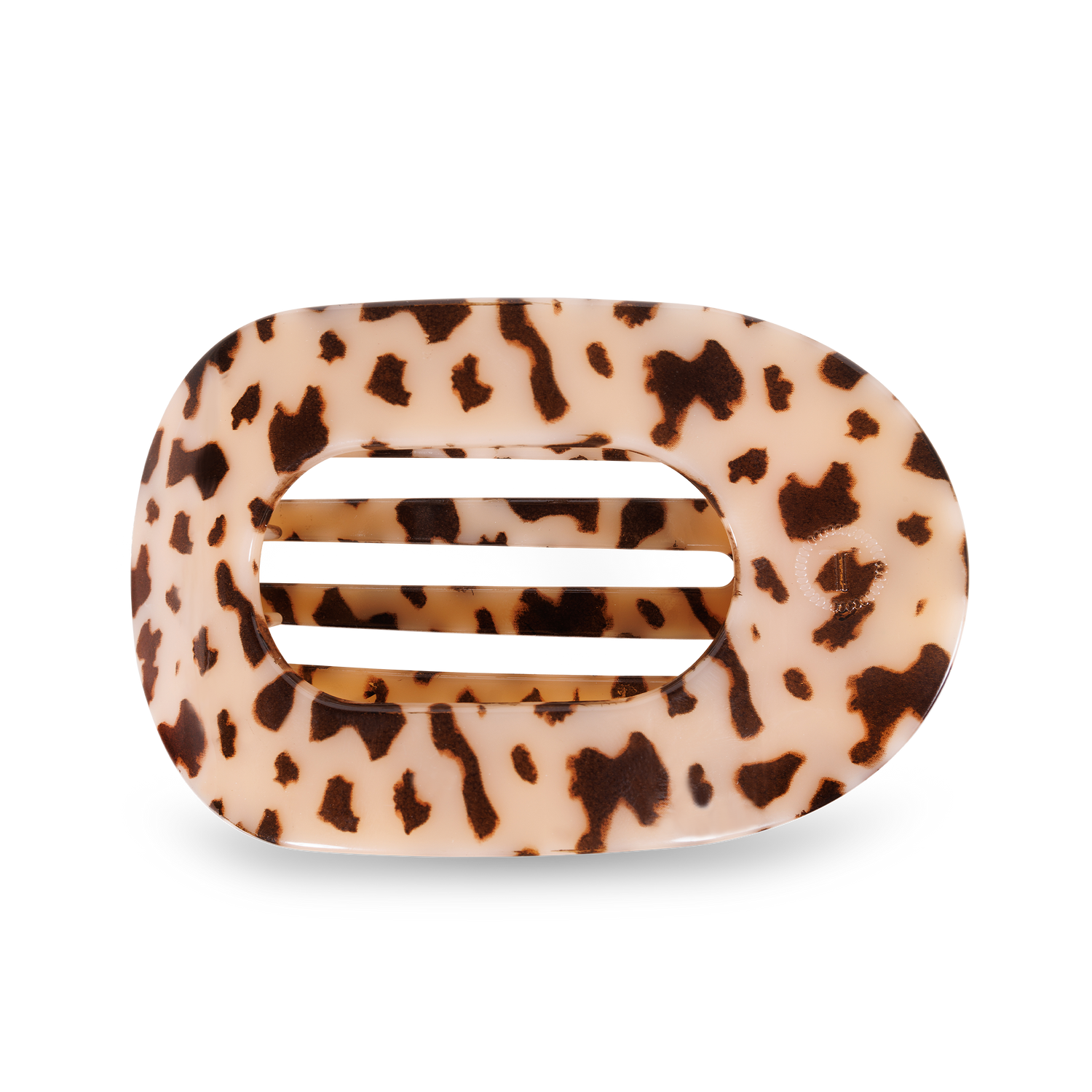 Flat Round Hair Clip| Large | Blonde Tortoise