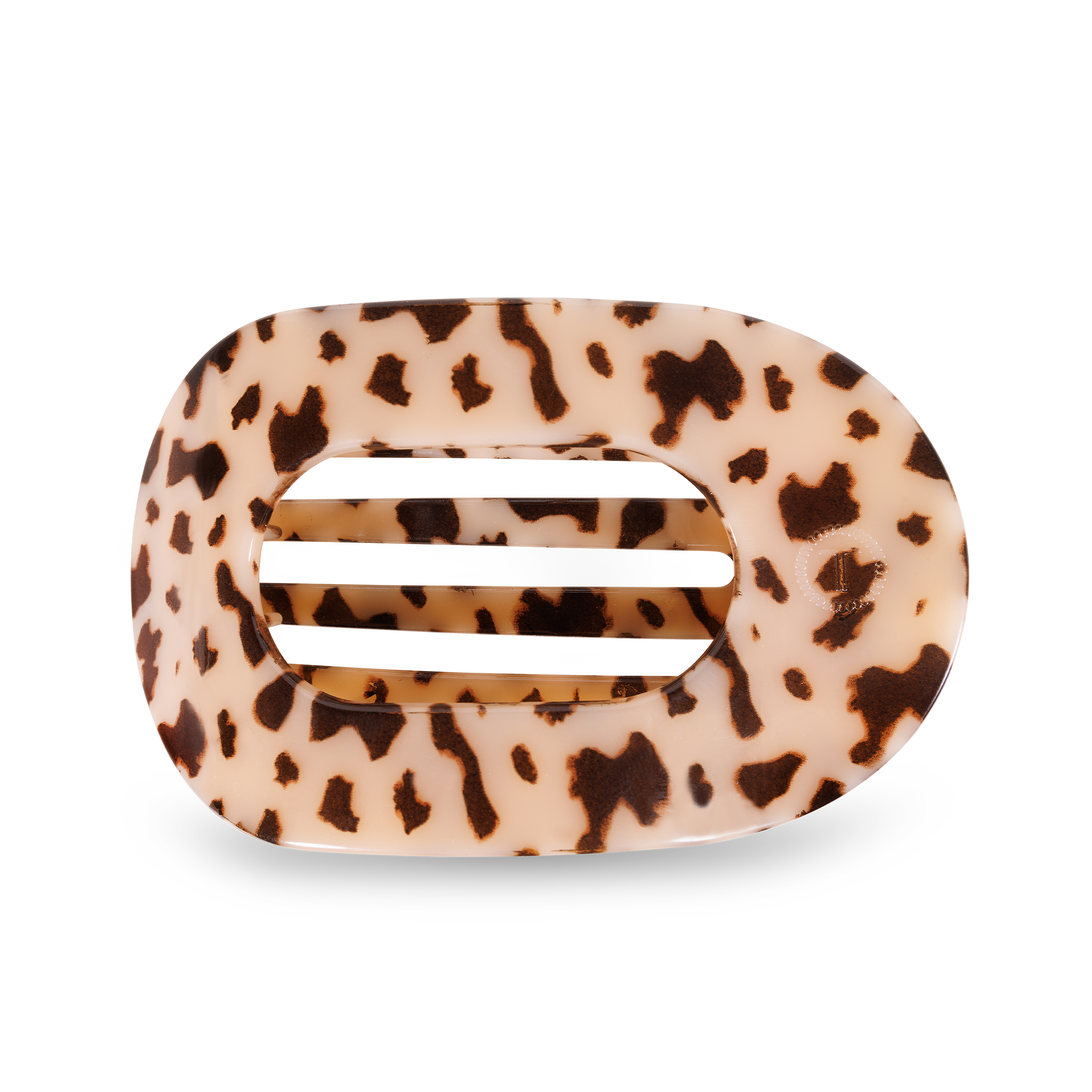 Flat Round Hair Clip| Large | Blonde Tortoise