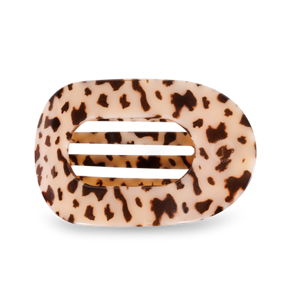 Flat Round Hair Clip| Large | Blonde Tortoise