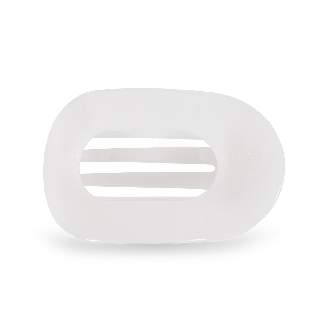 Round Flat Hair Clip | Coconut White