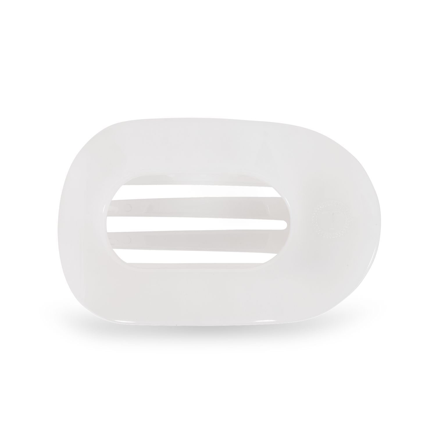 Round Flat Hair Clip | Coconut White