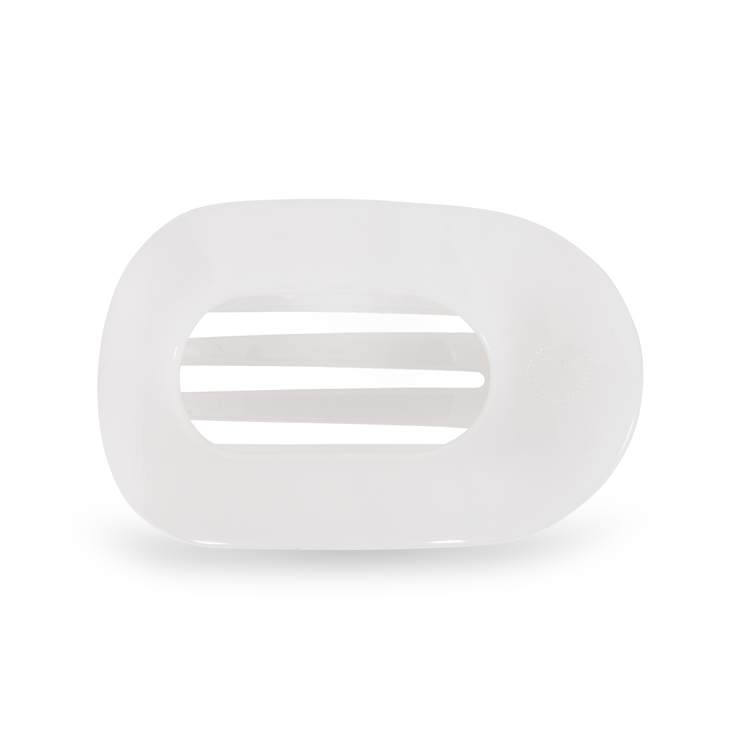 Round Flat Hair Clip | Coconut White
