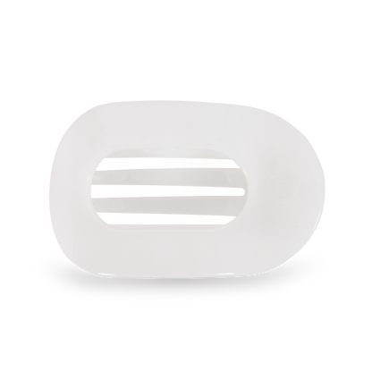 Round Flat Hair Clip | Coconut White