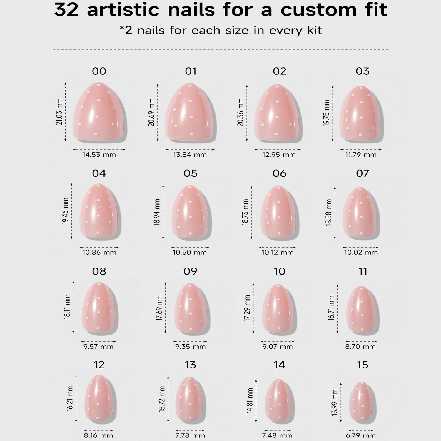 Angel Glaze Dot (Short Almond)