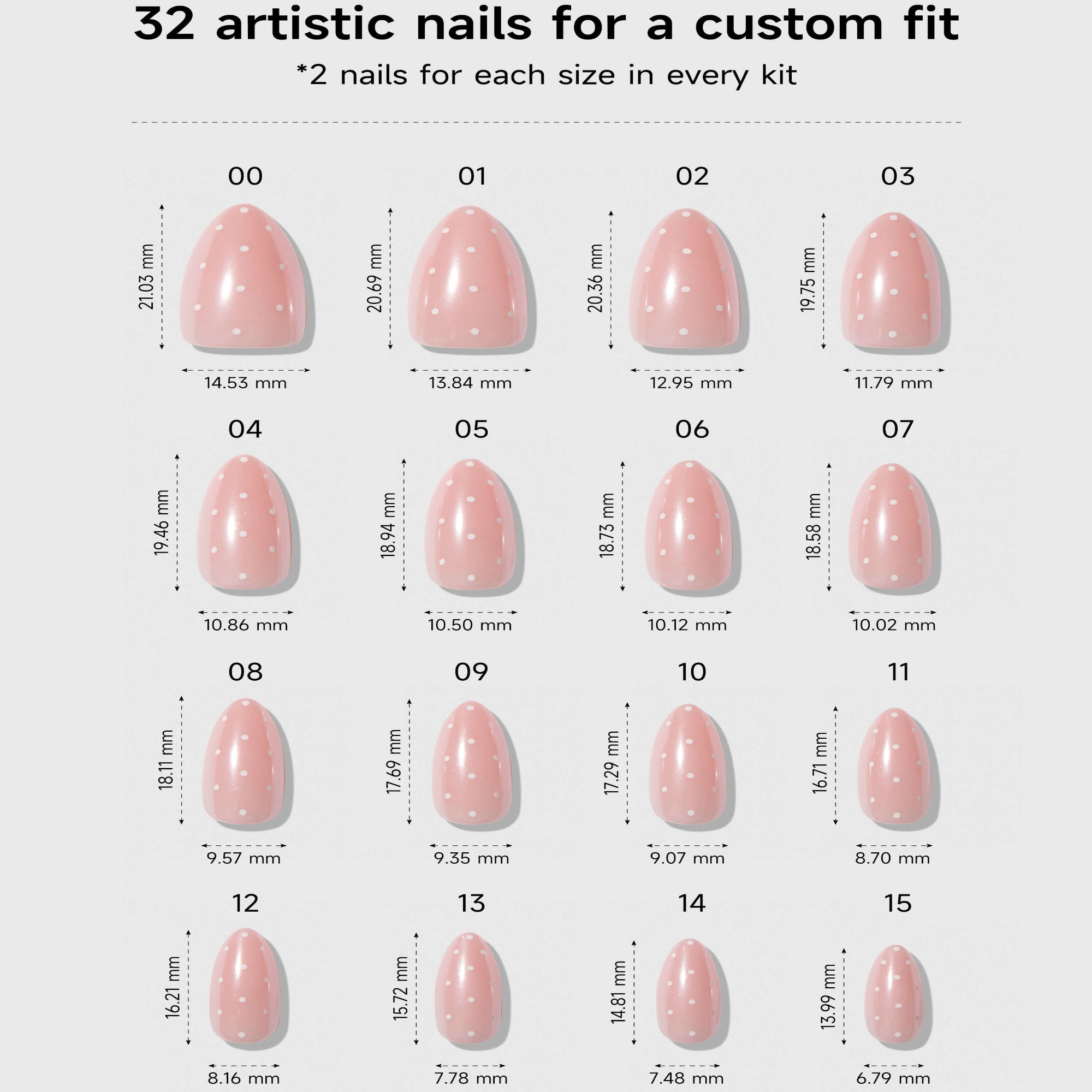 Angel Glaze Dot (Short Almond)