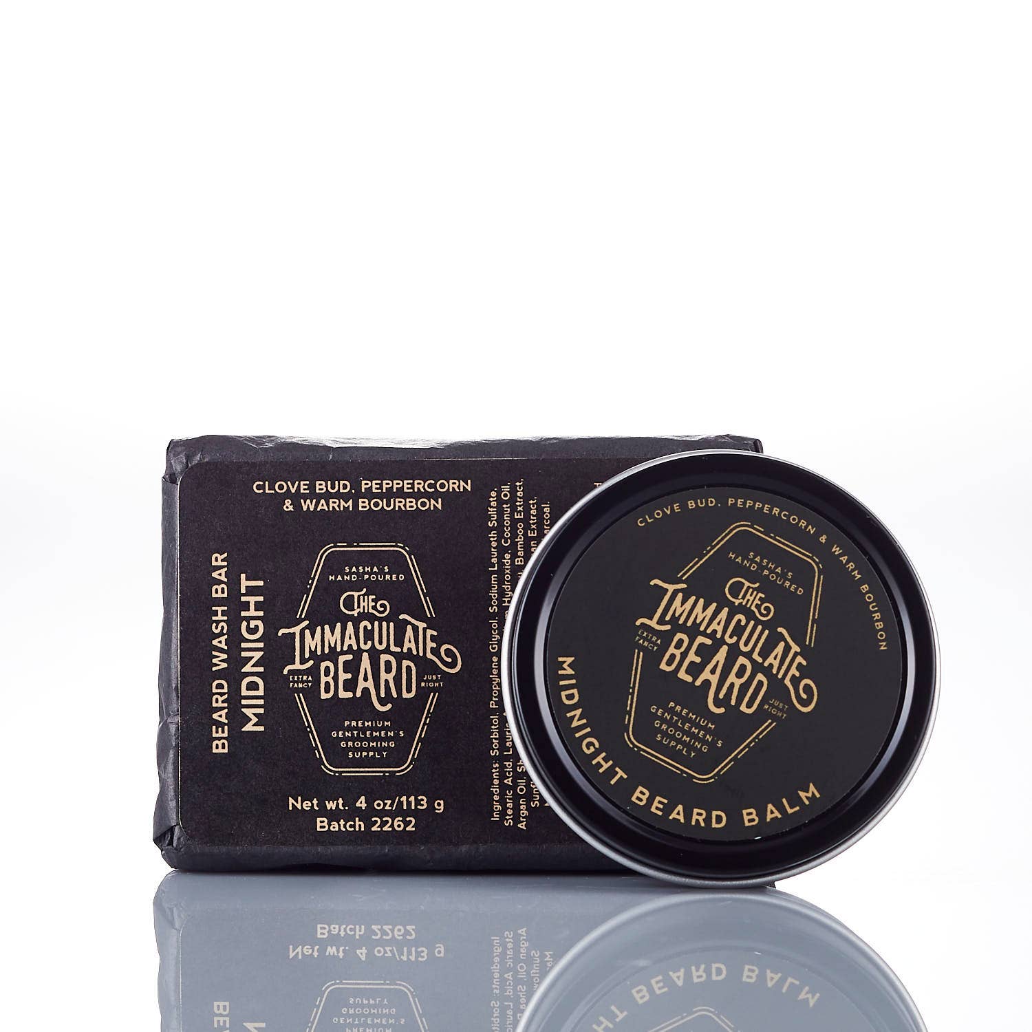 Beard Balm MIDNIGHT Warm Bourbon, Peppercorn, &amp; clove bud