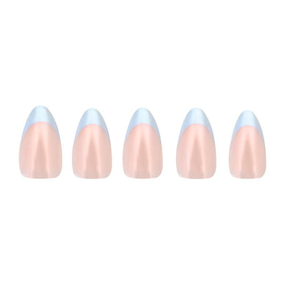 Blueberry Icing Press-On Nails | Baby Blue French Tip