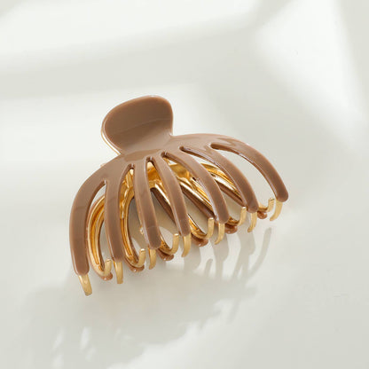 Hailey Large Gold Metal Octopus Claw Clip