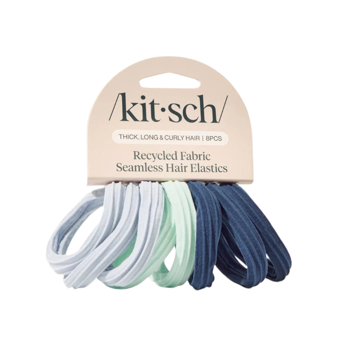 Recycled Seamless Hair Elastics 8pc Set- Garden Bouquet