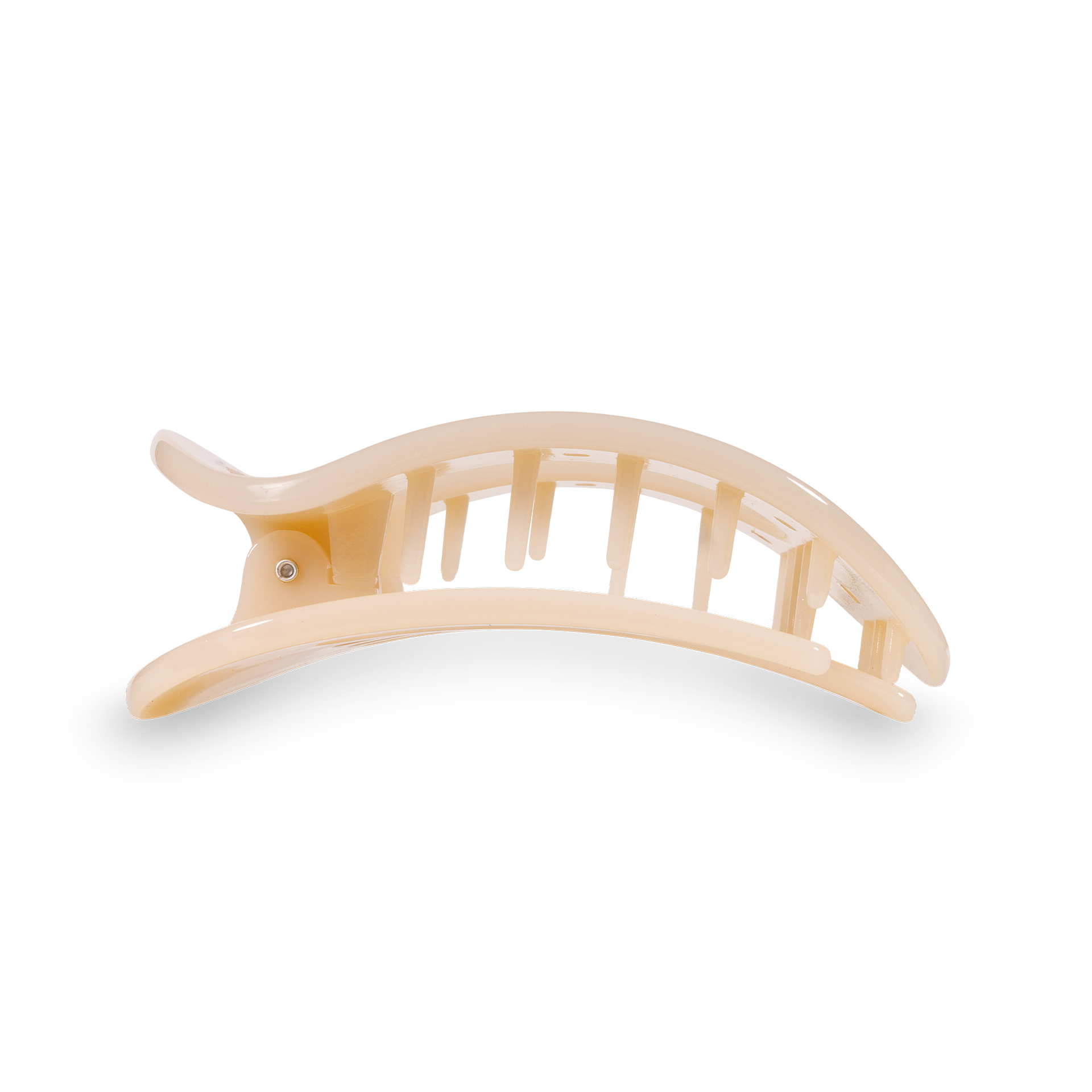 Flat Round Hair Clip | Small | Almond Beige